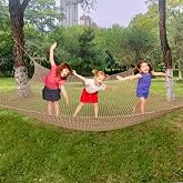 KAERYHET Climbing Net for Kids Double Layers Playground Safety Net Polyester Climbing Cargo Net Rope Bridge Nets for Treehouse Backyard Monkey Bars