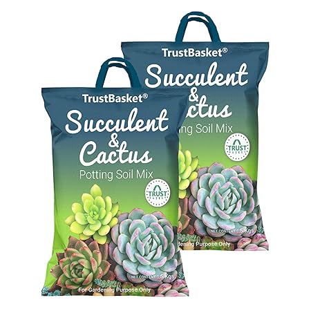 TrustBasket Succulent and Cactus Potting Soil Mix - 10 KG