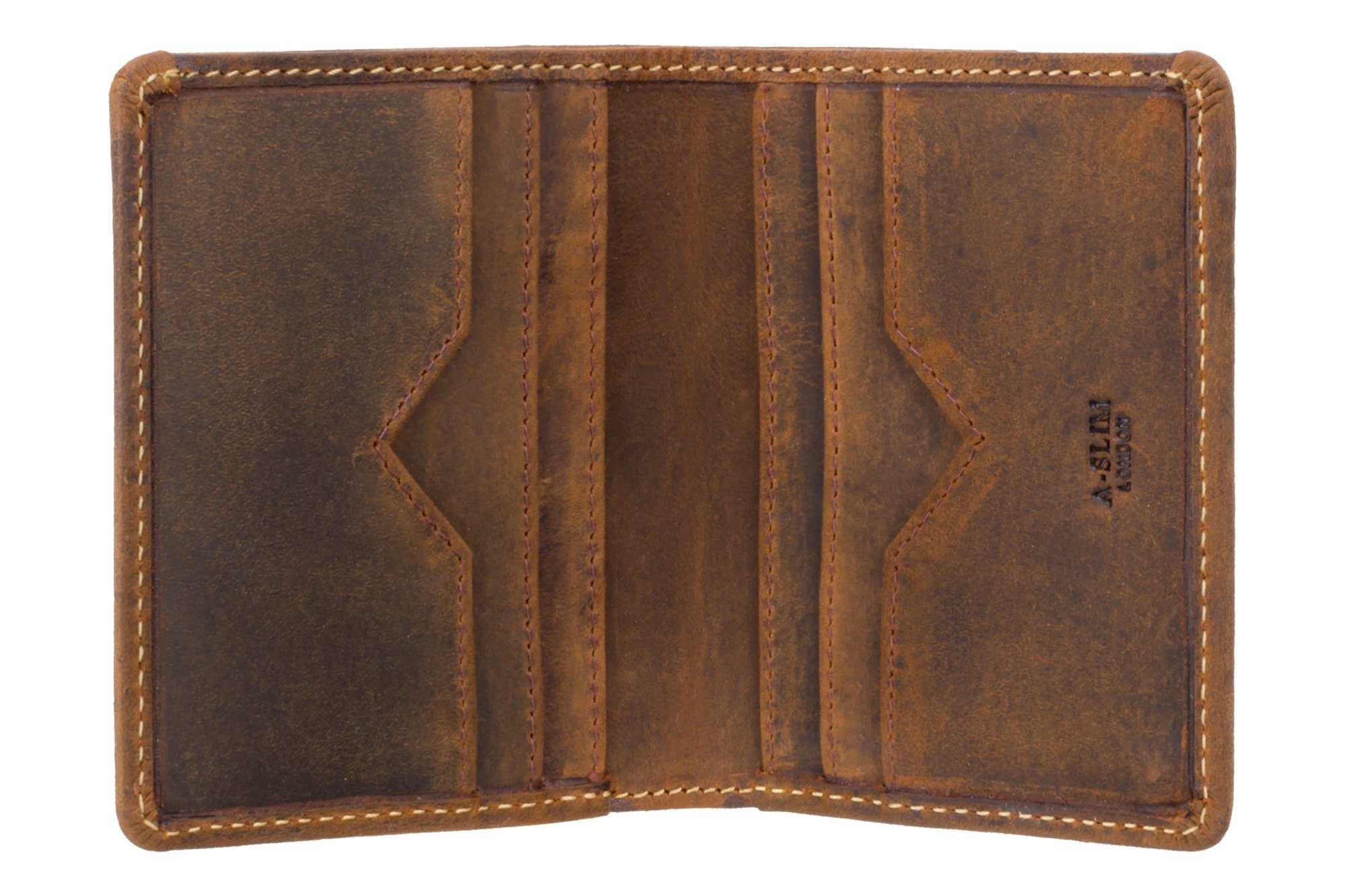 A-SLIM Chikara Smart RFID Wallet for Men – Slim Leather Card Holder with Scannable Back Slot for Payments – Holds 9 Cards & Cash