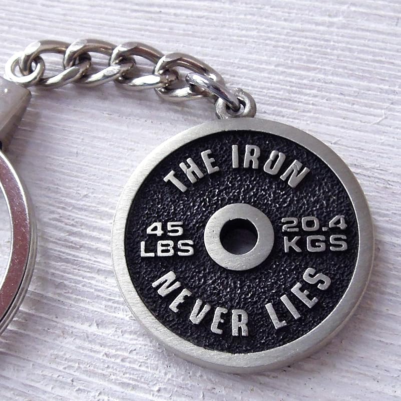 Bodybuilding and Gym Keychain The Iron Never Lies Weight