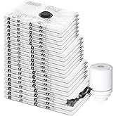SUOCO 20 Combo Vacuum Storage Bags with Electric Pump, (4 Jumbo, 4 Large, 6 Medium, 6 Small) Travel Clothes Space Saver Bags,