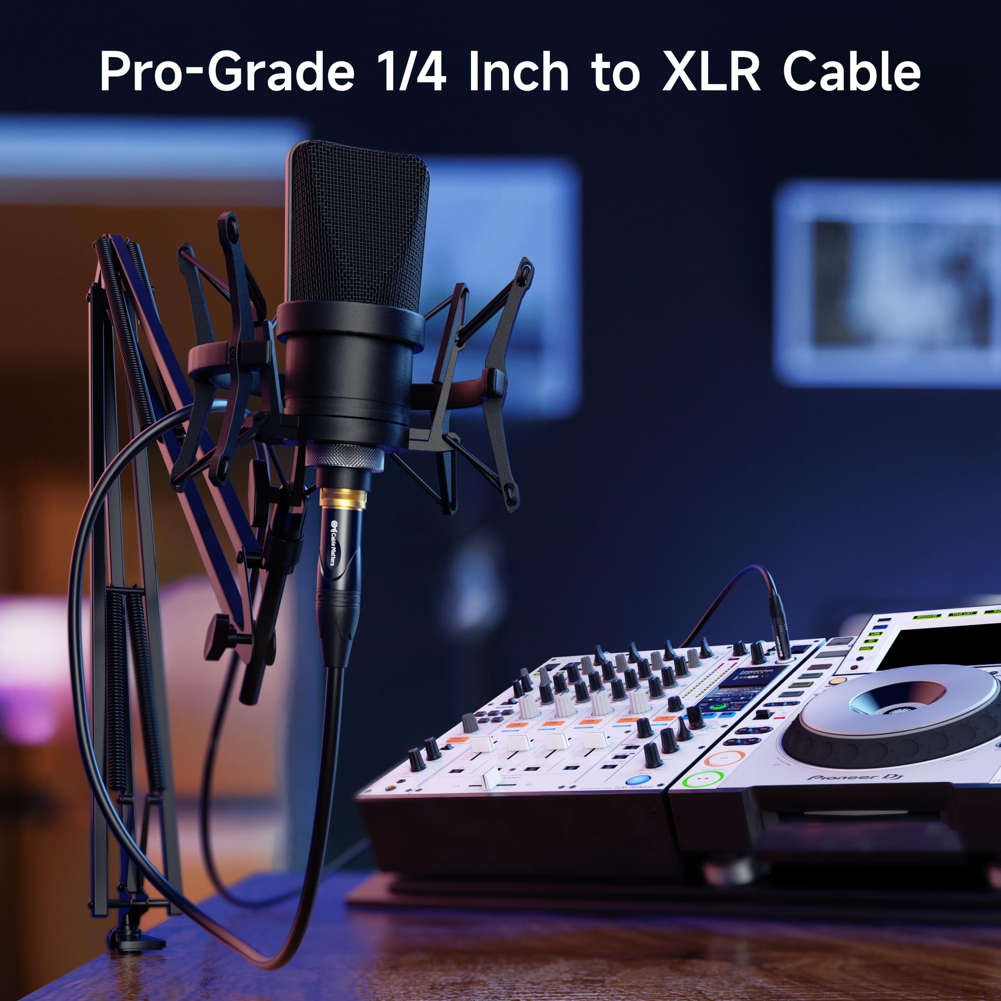 Cable Matters 6.35mm (1/4 Inch) TRS to XLR Cable - 6ft, Male to Female, XLR to 1/4 Cable