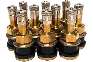 KEX TR501 Tubeless Air Liquid Valve Stems for Truck and Bus Wheels, Clamp-in Tire Valve Stem- Pack of 10