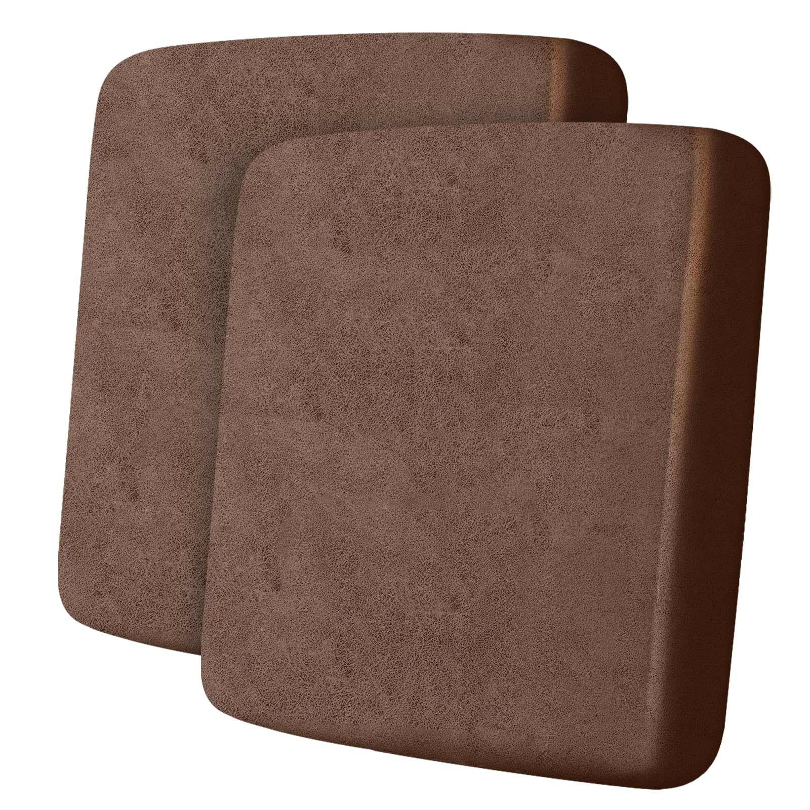 Photo 1 of ANARACHON Leather Look Couch Cushion Covers Sofa Seat Slipcovers Sets Couches Furniture Protector for Sectional Armchair Loveseat Pets Kids Stretch Spandex Fabric (2 Cushion Sofa, Brown)
