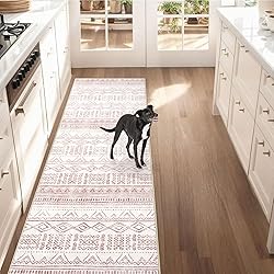 Runner Rug 2x7 Boho Geometric Area Rug: Washable