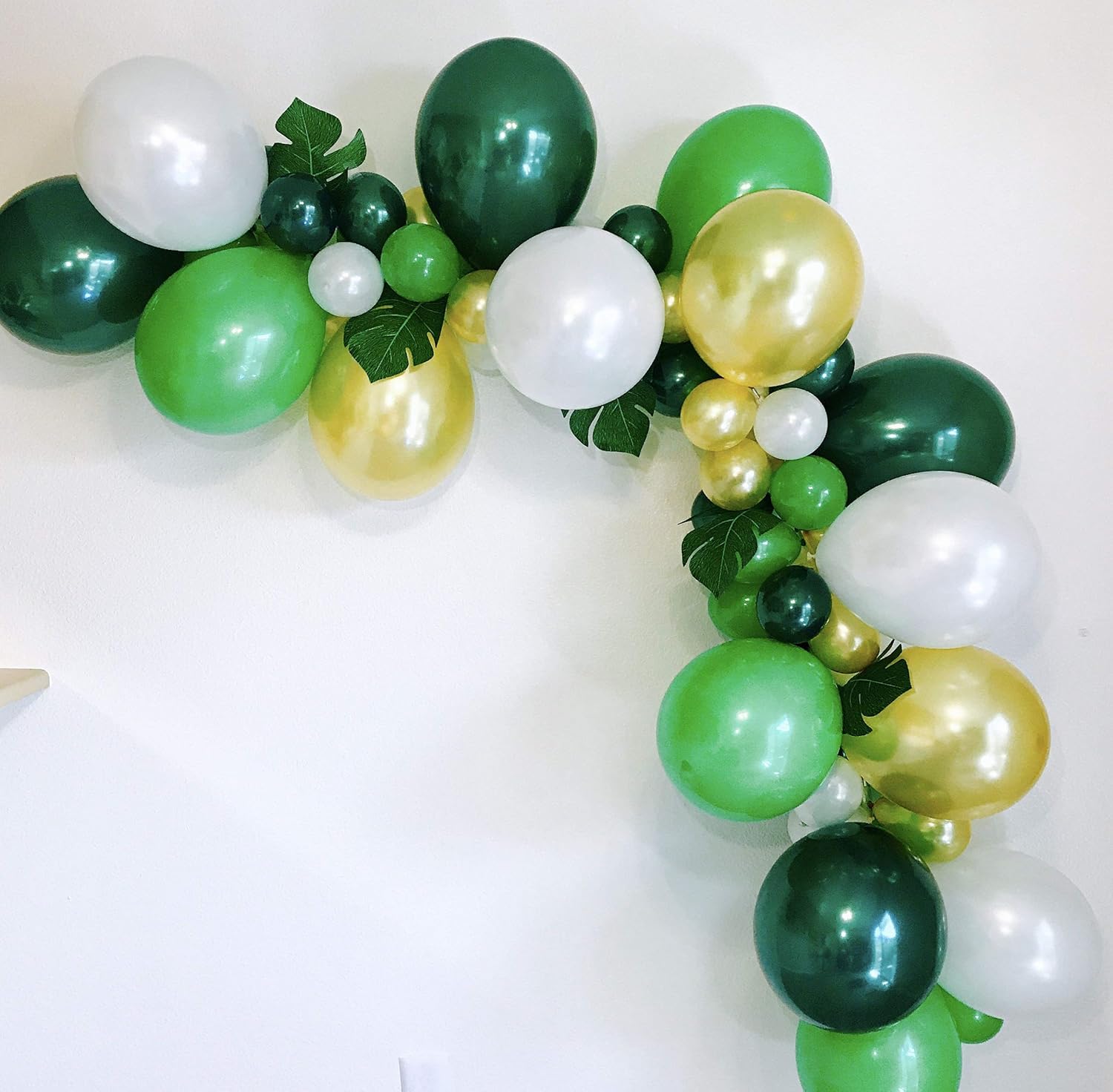 Trishra Party Balloons Metallic Hd Gold Green And White For
