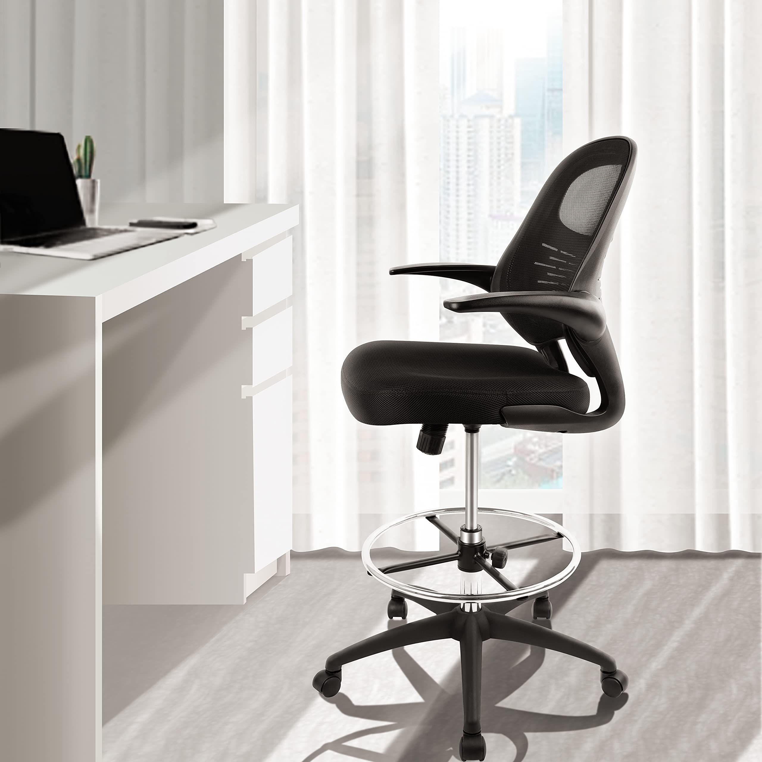 HYLONE Drafting Chair, Tall Office Chair For Standing Desk, Mesh