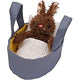 Manhattan Toy Moppettes Beau Bunny Stuffed Animal Nurturing Playset with Bunny Plush Toy, Fabric Bassinet, Blanket & Pillow