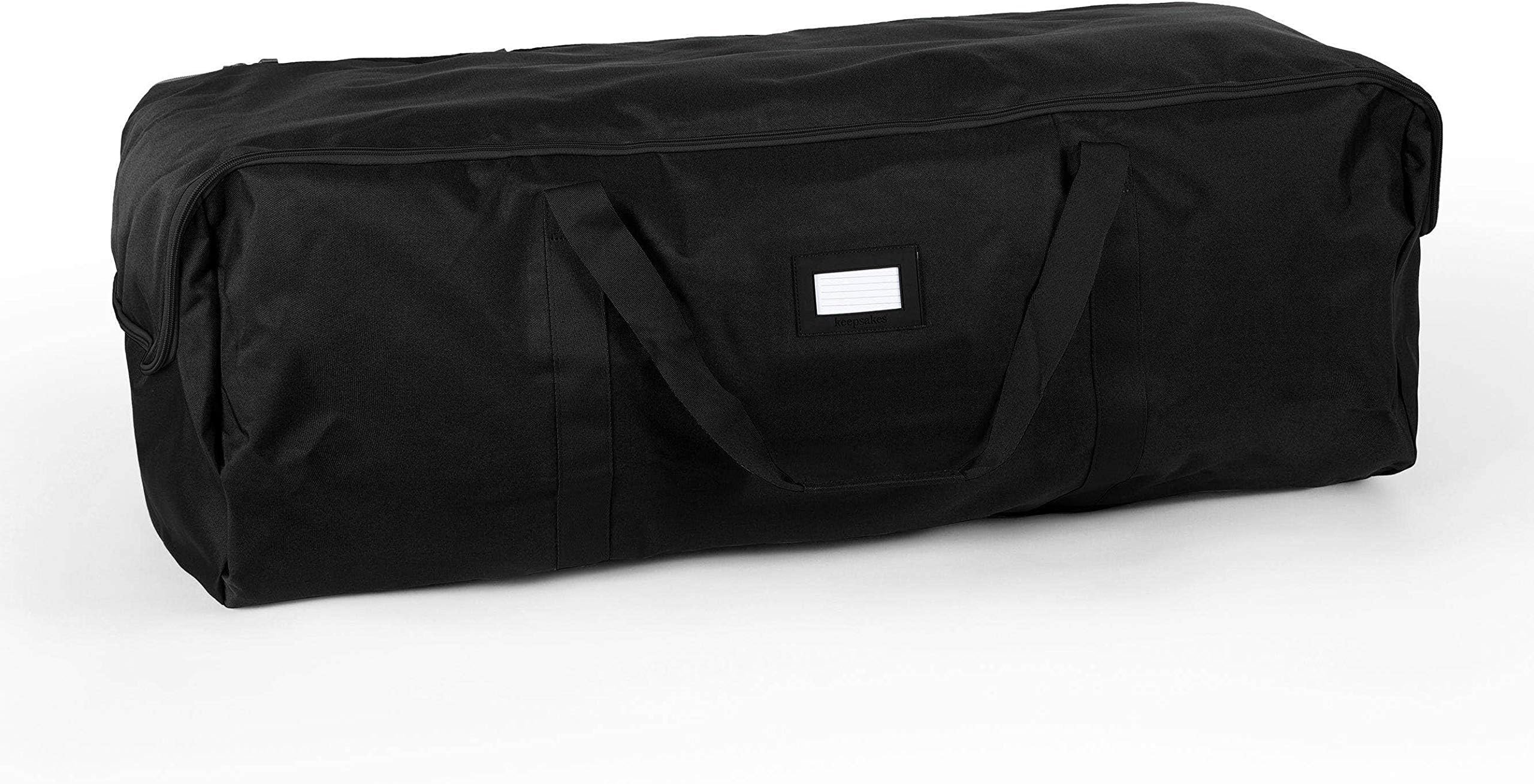 Covermates Keepsakes Christmas Tree Duffle Bag – Durable Polyester, Reinforced Handles, Fits up 3-Foot Tree Depending on Thickness - Holiday Storage-Black