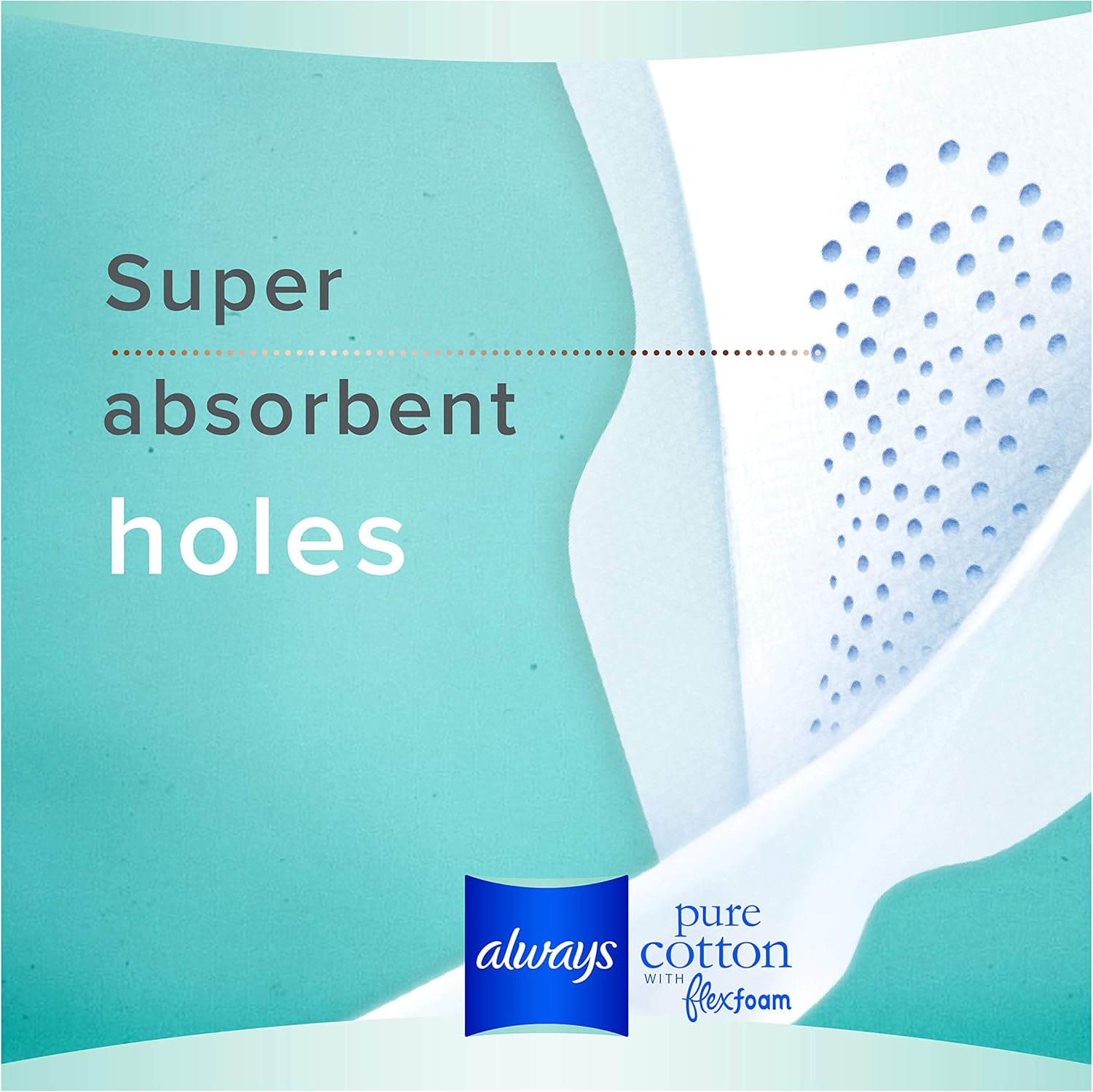 Always Pure Cotton with Flexfoam Pads, Size 1,Regular Absorbency (3 Packs of 28 - 84 Count Total): Health & Personal Care