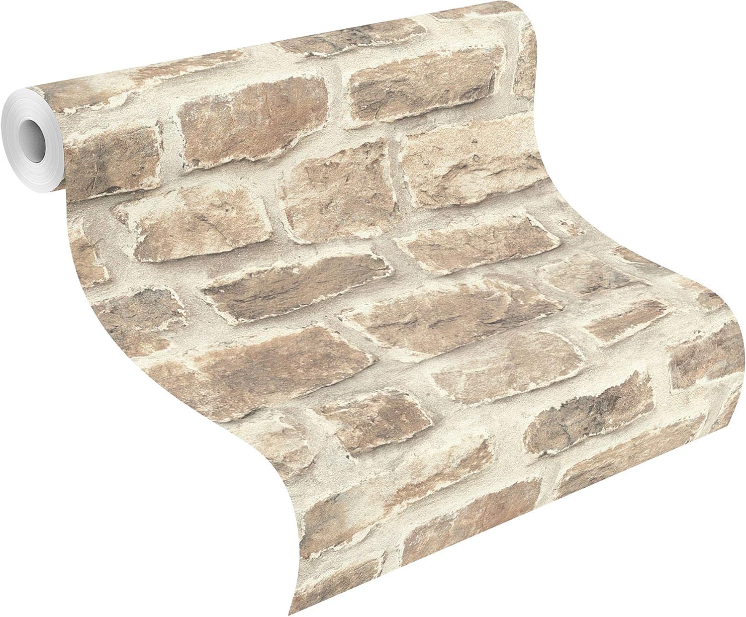 Rasch Wallpaper Rustic Stone Brick Natural 860610 Beige Wall Paper 860610, Multi-colour, 53 x 1005 cm - Image 3