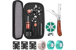 MIDOUWEST Garden Grafting Tool Kit for Fruit Trees,Includes Grafting Knife Grafting Buddy Tape Twist Tie for Plant