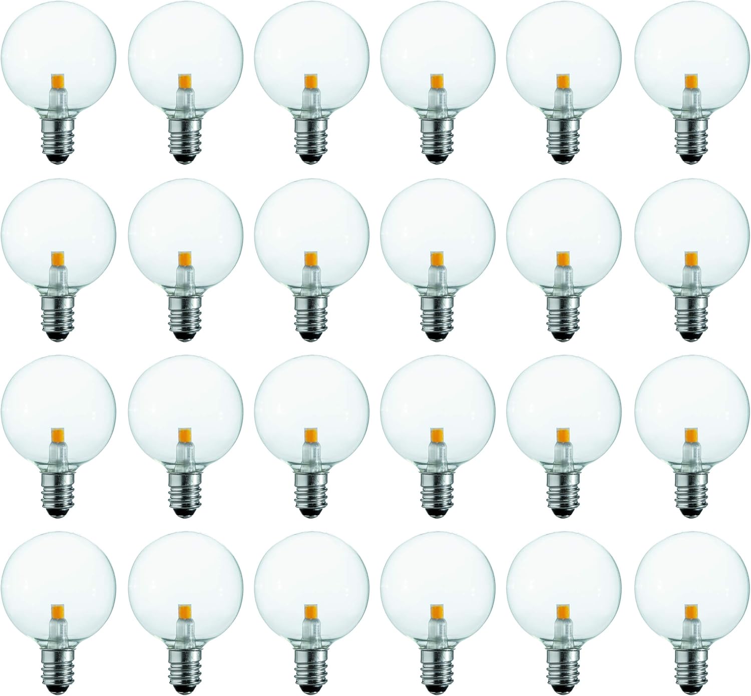 FLSNT 24Pack LED String Light Replacement Bulbs, G40 Dimmable Mini LED