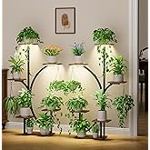 Plant Stand Indoor with Grow Lights - 2 Pack Corner Plant Shelf, 6 Tiered 47'' Indoor Plant Stands for Multiple Plants, K-Sha