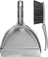 Elliott Dustpan and Brush Set Durable Plastic Pan Rubber Lip Silver view 7