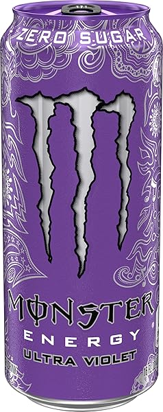 MONSTER ENERGY ULTRA VIOLET, SUGAR FREE ENERGY DRINK, 16 OUNCE (PACK OF 15)