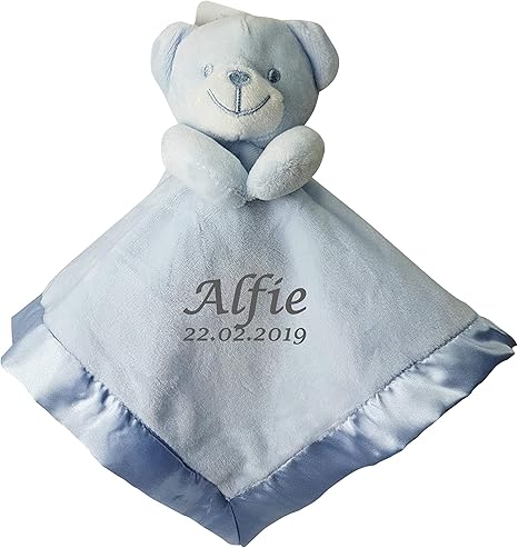 personalised teddy comforter