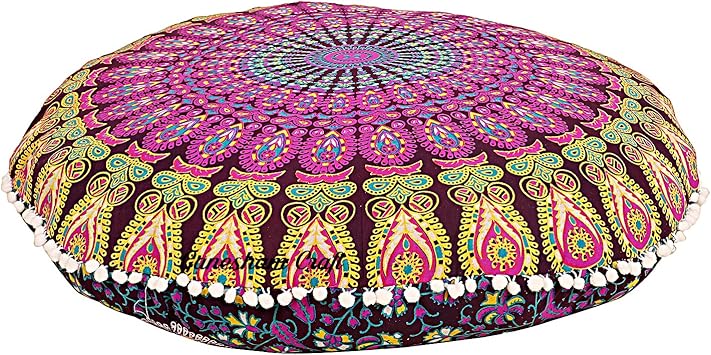 Amazon.com: GANESHAM CRAFT - Fundas de cojín otomanas con ...