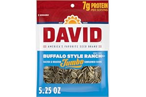 DAVID Jumbo Sunflower Seeds, Buffalo Style Ranch Flavor, Stocking Stuffer, 5.25 oz.