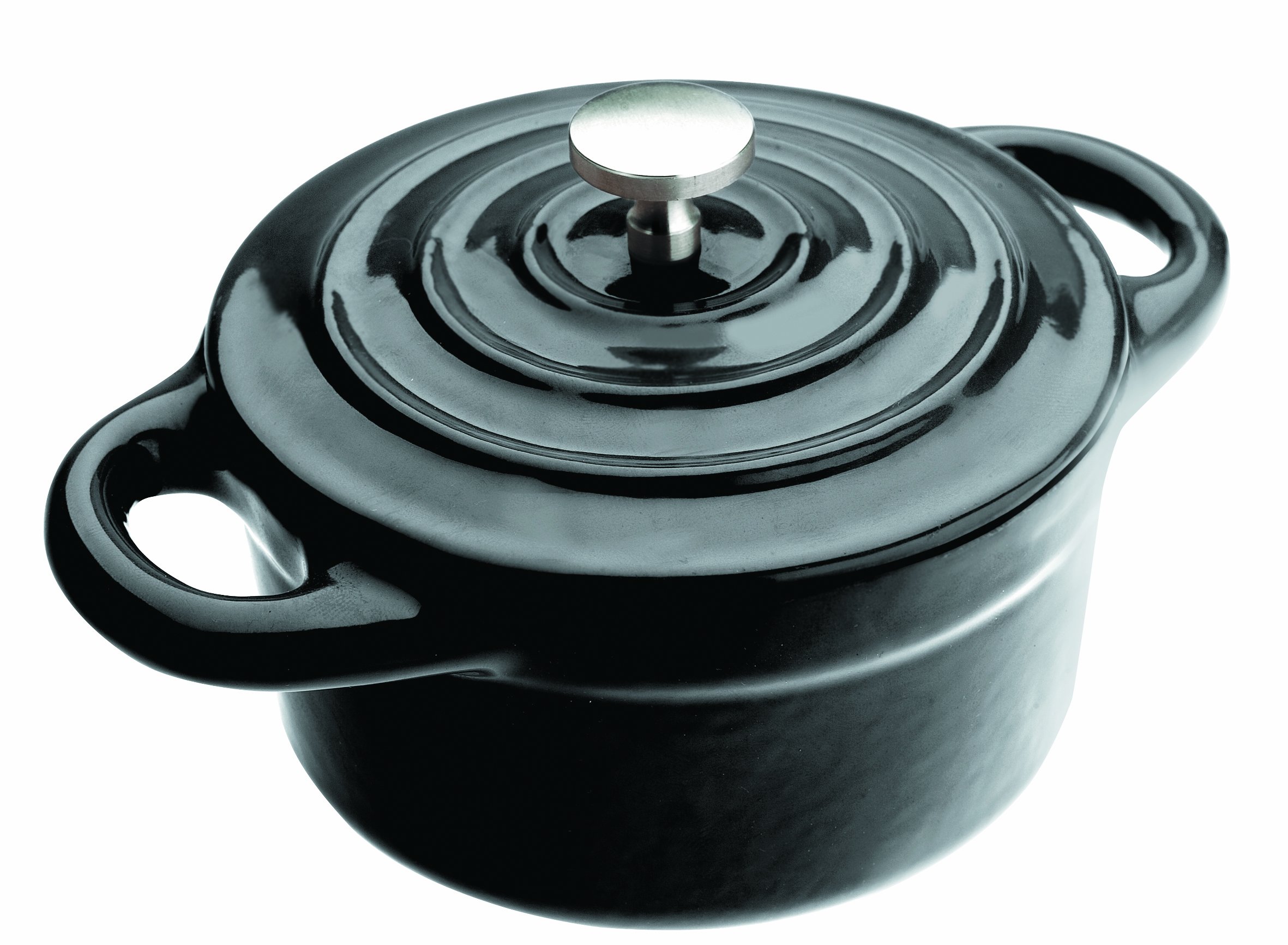 IBILI Round Mini-Cocotte, Black, 10 x 4.5 cm, Cast Iron, Suitable for Induction Hobs