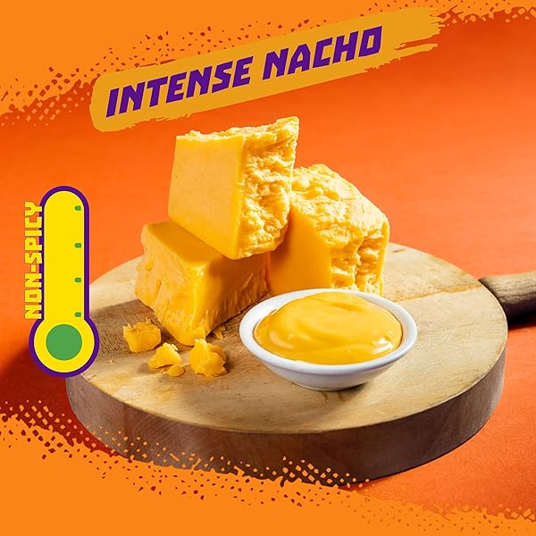 TAKIS INTENSE NACHO 17 OZ FIESTA SIZE BAG, CHEESE FLAVORED NON-SPICY CHEESY ROLLED TORTILLA CHIPS