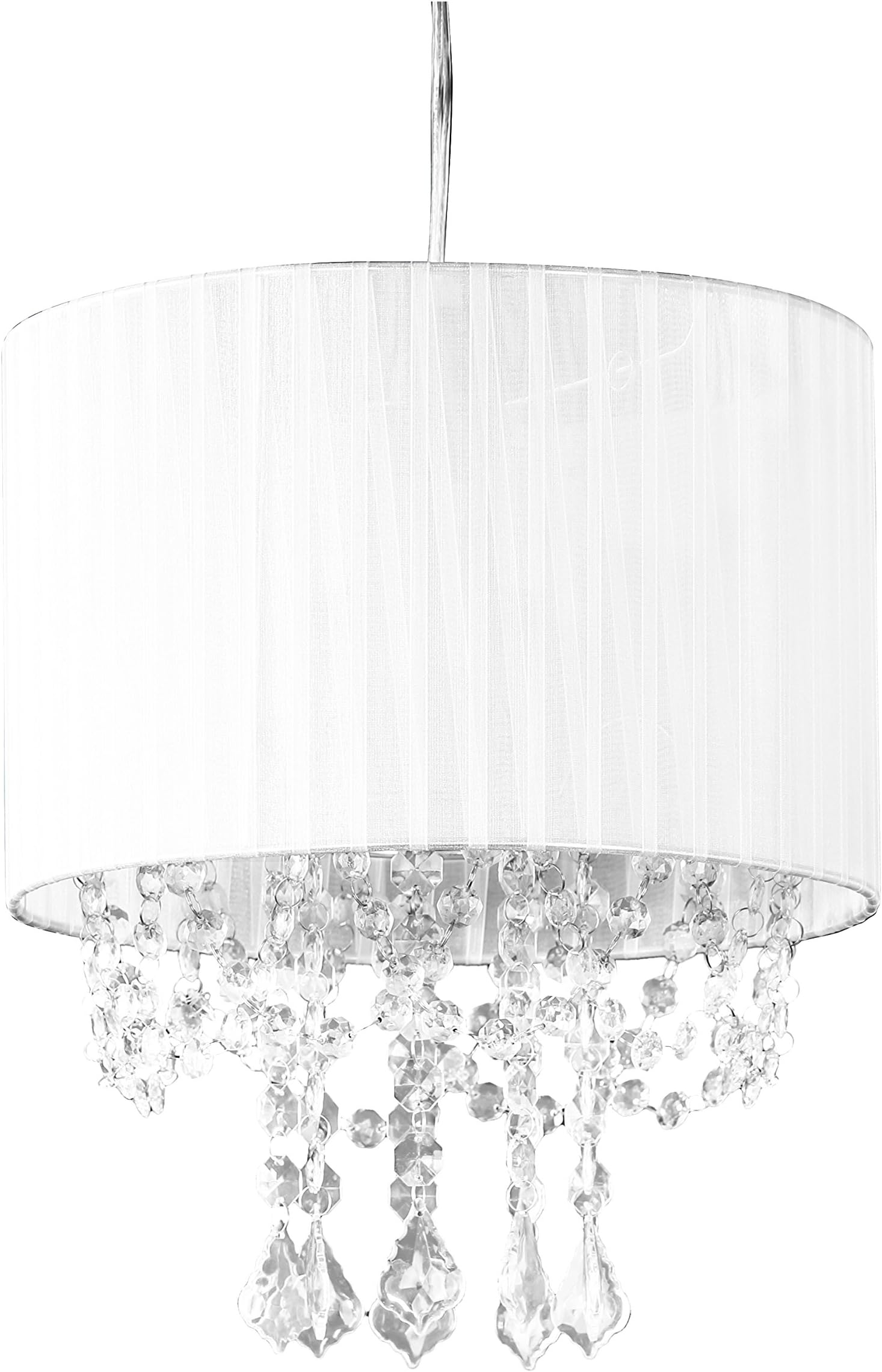 ZAPPOBZ HLL02 Fabric Princess Chandelier, White