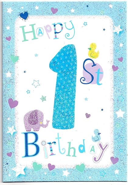 Biglietto D Auguri Per Compleanno Da Bambino 1 Anno Lingua Inglese Amazon It Cancelleria E Prodotti Per Ufficio