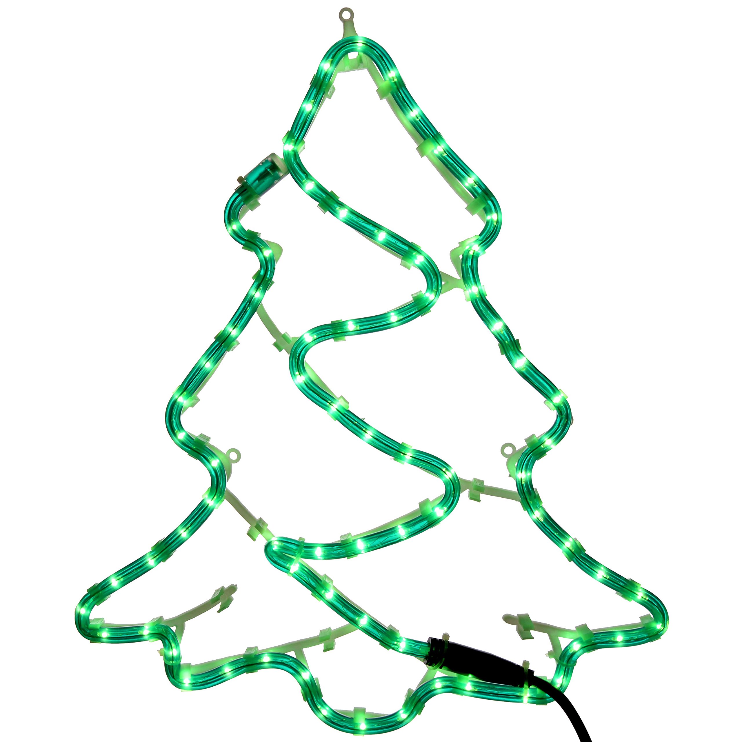 WeRChristmas Christmas Tree Rope Lights Silhouette Decoration, 43 cm - Large, Multi-Colour