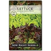 Sow Right Seeds - Heirloom Garden Blend Lettuce Seed for Planting Greens | Plant cold hardy non-GMO mix outdoors or for indoor hydroponic gardening. Mixed vegetables for growing in spring or fall.