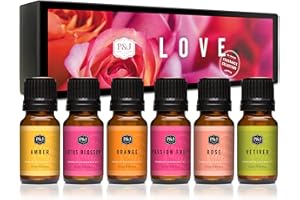 P&J Trading Fragrance Oil Love Set | Rose, Amber, Lotus Blossom, Passion Fruit, Vetiver, Orange Candle Scents for Candle Maki