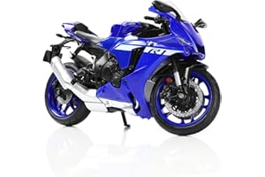 SHINESIGNAL 1:12 Motorcycle Model Toy for Yamaha YZF-R1 1000R Metal Die-cast with Plastic Motorcycle Model No Assembly Required Mini Finished Moto Gift for Adult（Blue）
