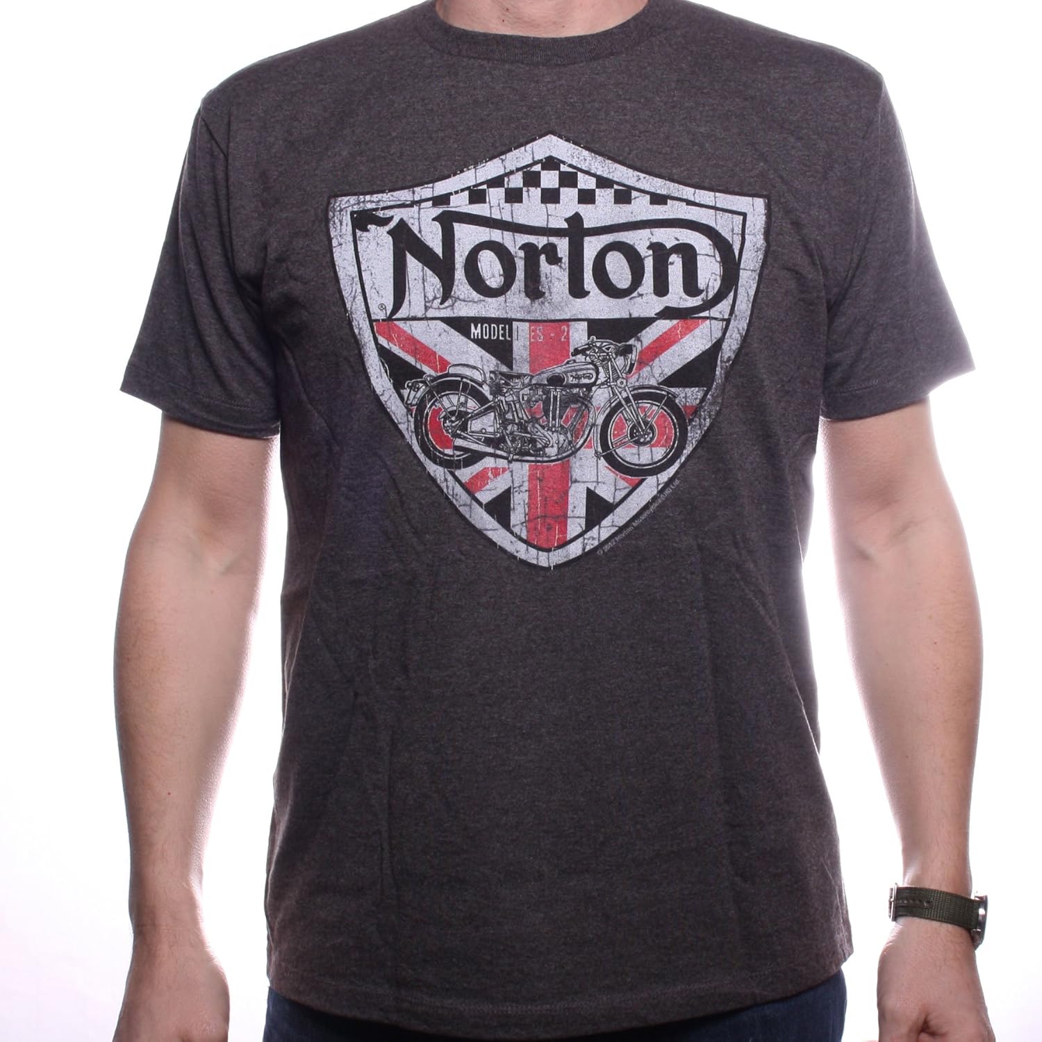 Norton Motorcycles T Shirt Norton Shield 100 Official Amazon.co.uk