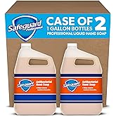 Safeguard Antibacterial Hand Soap Dispenser Refills Bulk (1 gal, 2 pack) | Commercial Use Liquid Soap, Removes 99.9% of Bacteria, Leave Hands 99% Dirt-Free, Skin Conditioners Help Prevent Dry Skin
