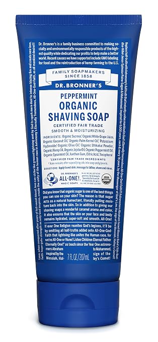 Dr. Bronner’s Organic Shaving Soap Peppermint 7 oz Dr. Bronner’s Organic Shaving Soap Peppermint 7 oz