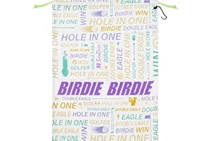 SANDIAN, Golf Shoes Pouch Bag, Packing Storage Bag, Drawstring Rope Closures, Sublimation Dye Prints, Durable PU Coatings, Weather Resistant, Large Capacity, Carabiner Included (SP72)