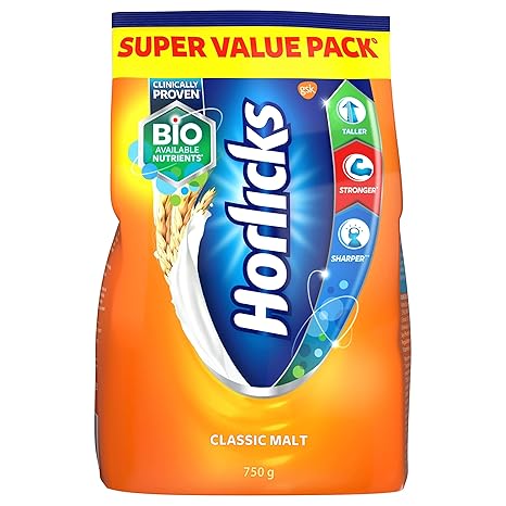 Horlicks Health & Nutrition drink - 750 g Refill Pack (Classic Malt)
