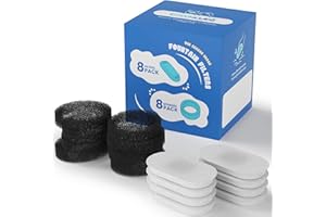 Tomxcute Cat Water Fountain, 3.2L/108oz Automatic Stainless Steel Pet Fountain Dog Water Dispenser, Ultra-Quiet Pump and 3 Replacement Filters & for Cats, Dogs, Multiple Pets