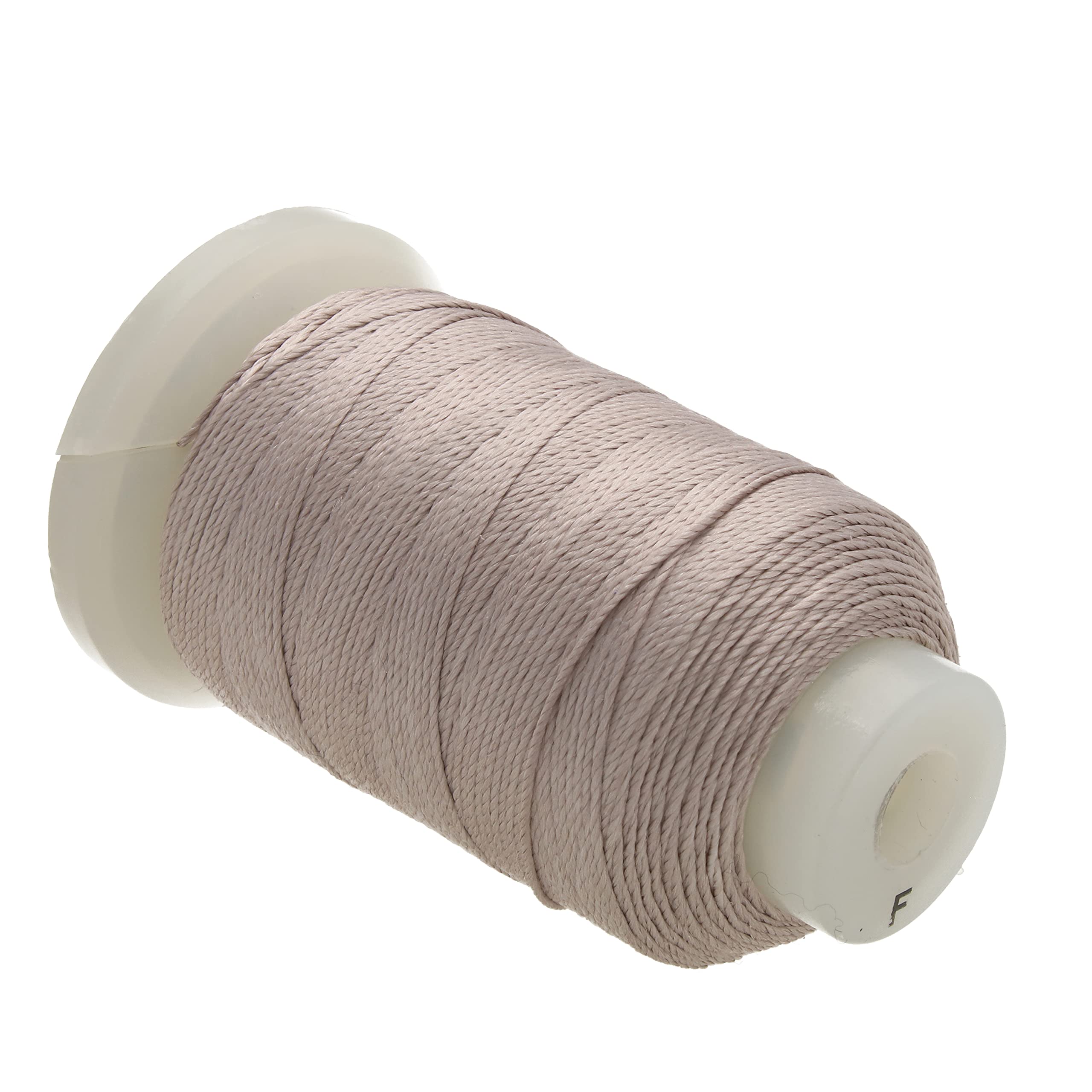 The Beadsmith Pure Silk Cord – Grey, Size F (0.348 mm/0.0137”), 140 Yards (420 ft), 1/2-Ounce Spool