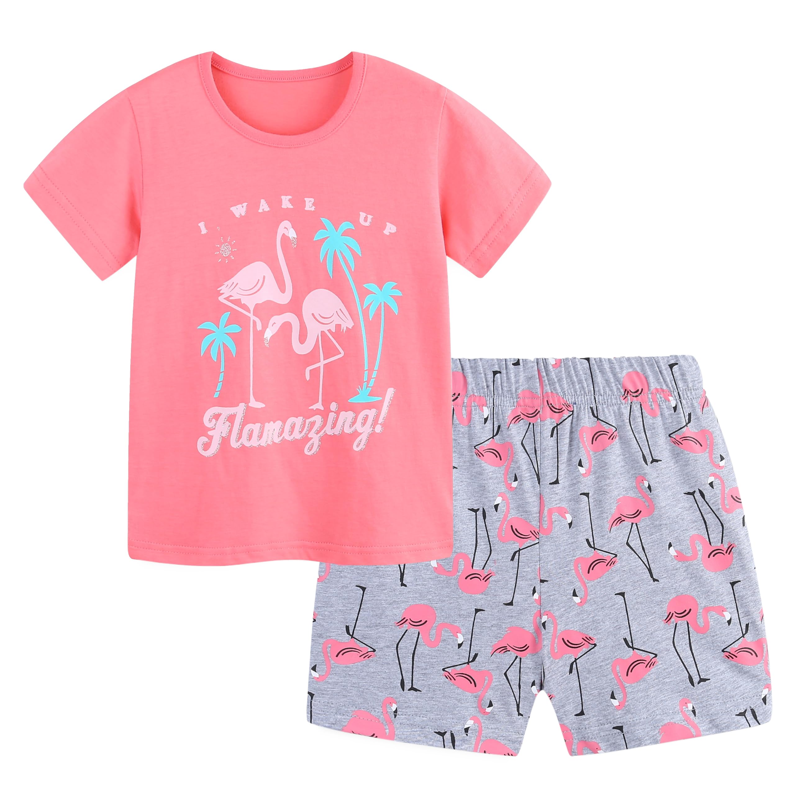 View 1 of **FACTORY SEALED, EXPIRES: **Zlwse Toddler Girls Summer Outfit Cotton Flutter Sleeve Tank Top and Shorts Cute Clothing Set Size 2T 3 7Y