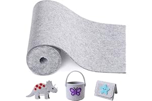 moinkerin Felt Fabric Roll 300cm x 30cm x 3mm Stiff Felt Roll for DIY Patchwork Handicrafts Felt Fabric Sheet for Crafts Deco