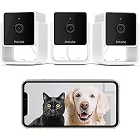 Petcube Pack of 3 Cam Indoor Wi-Fi Pet and Security Camera with Phone App, Pet Monitor with 2-Way Audio and Video, Night Visi