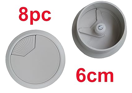 Ligiloi 8 Pcs 6cm 2 1 3 Plastic Dia Hoar Offwhite Grayish White