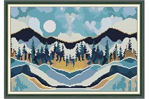 Svarog 14CT Stamped Cross Stitch Kit for Beginners - Easy & Stylish DIY Embroidery with Simple Patterns, Ideal for Women’s Relaxation | Forest of The Valley | 15.8 x 11 inch