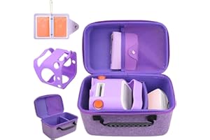 YouKnow Hard Case and Silicone Cover for Yoto Player (3rd Generation) Kids Bluetooth Speaker - Plays Stories and Card Case Holder for up to 20 Cards (Purple)