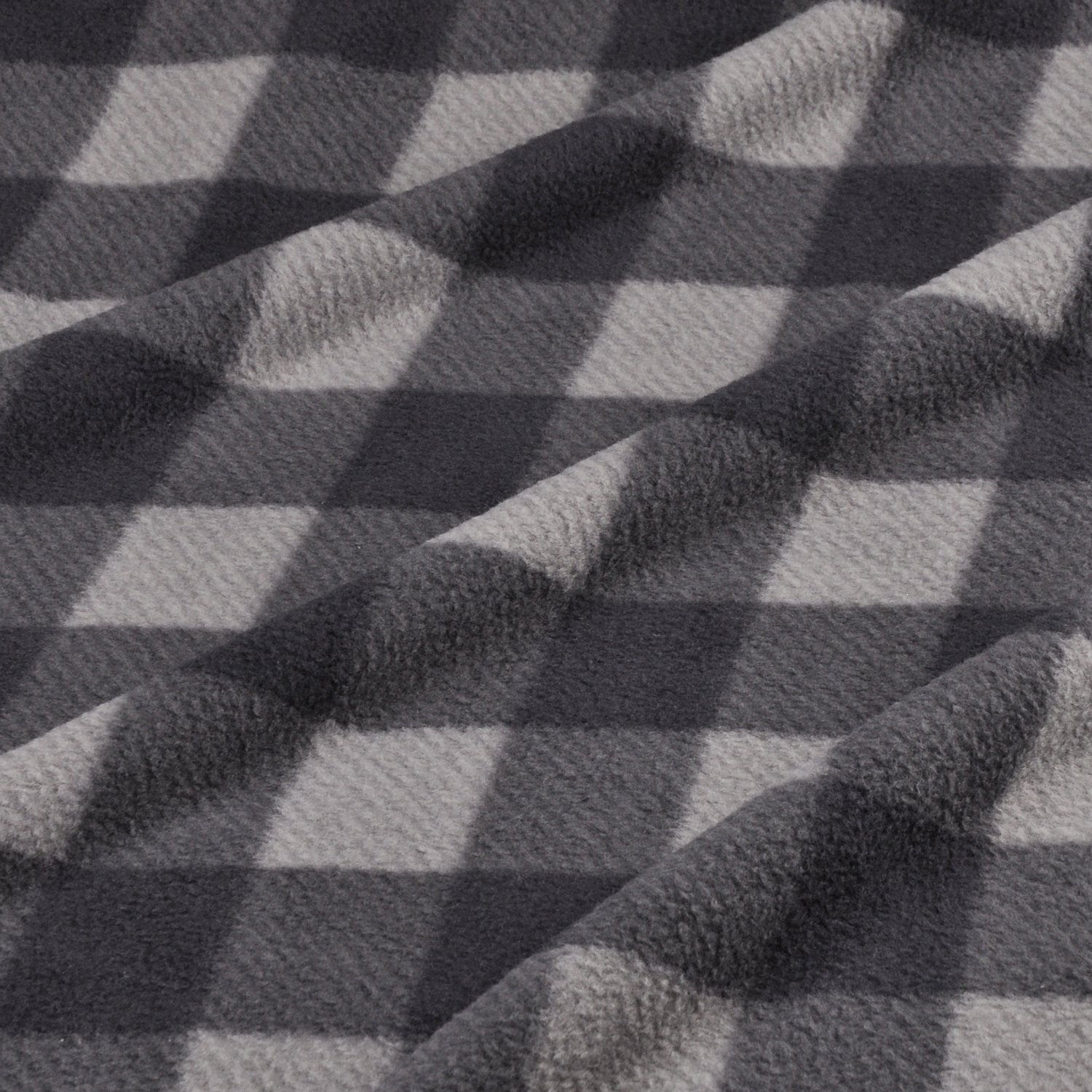 Sherpa Throw Blanket, Luxury Reversible Cozy Fleece Blanket, Warm Super Soft Comfort Caring Gift for Children and Adult, 152cm x 127cm, Black Plaid by Catalonia