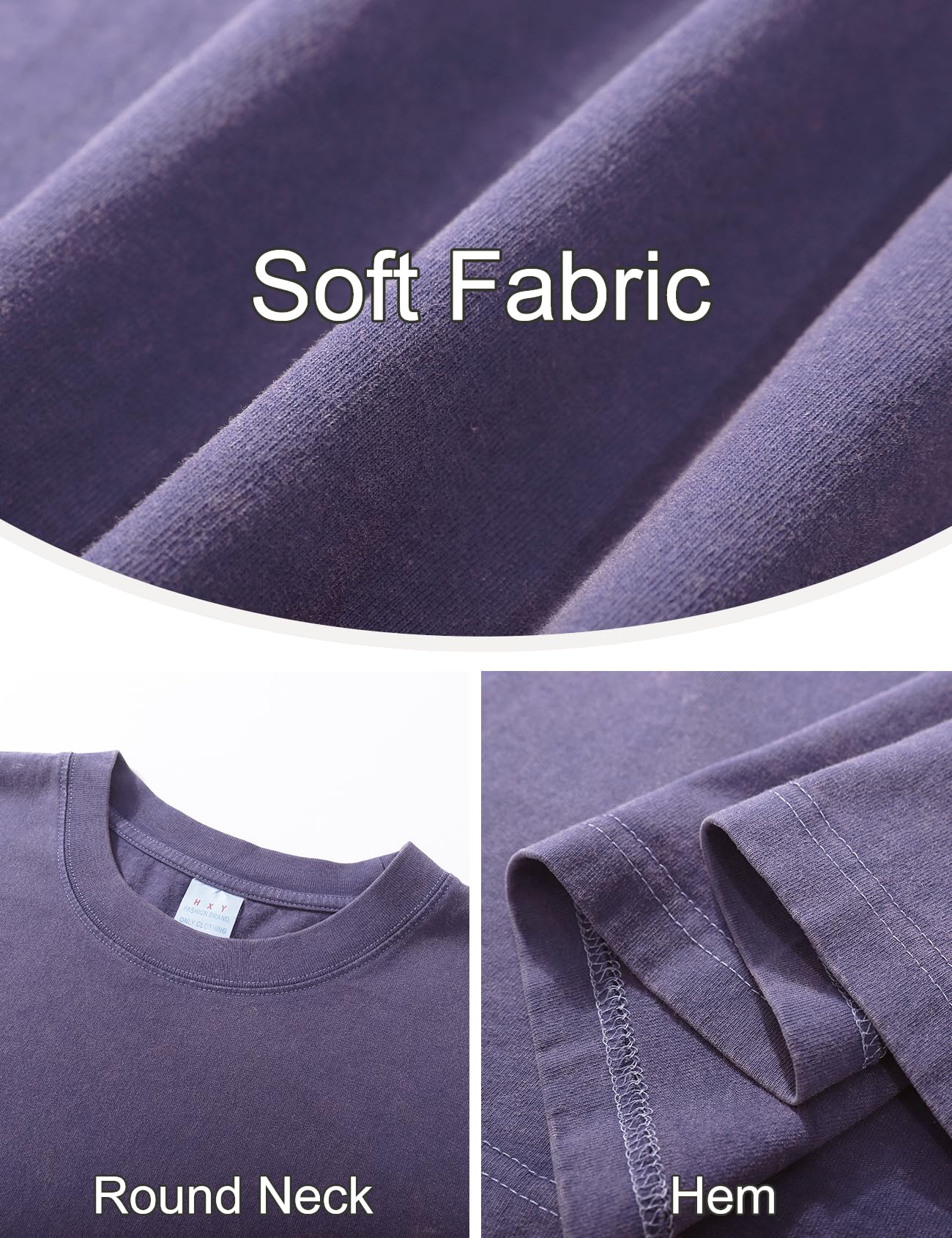 Flygo Men's Oversized T-Shirts Vintage 280G Heavy