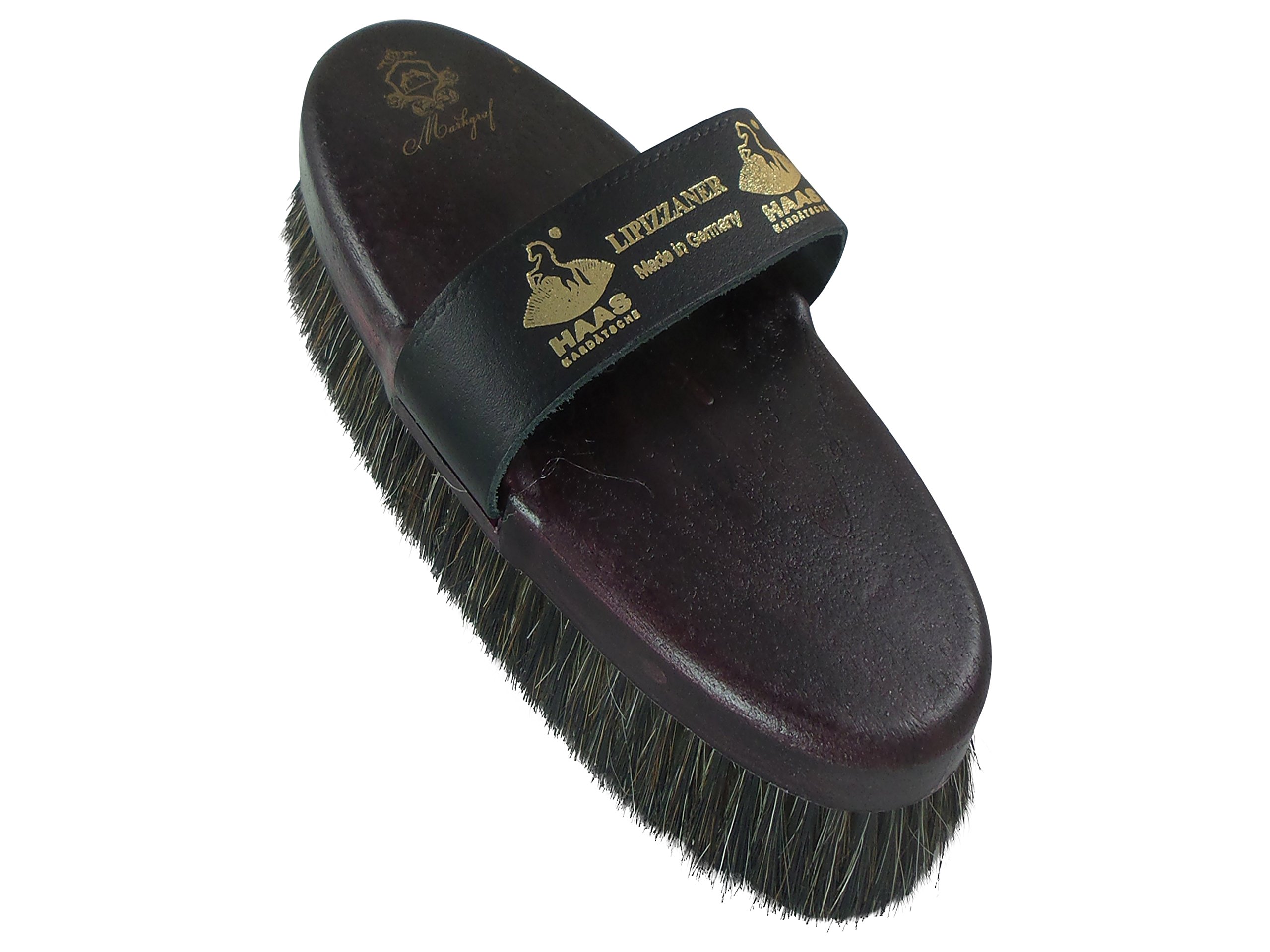 Grooming brush horses -Lipizzaner- with horsehair and longer brush edge from Haas for Markgraf