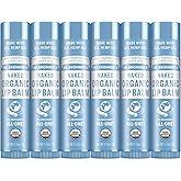 Dr. Bronner’s Organic Lip Balm 6-Pack (.15oz) Natural, Moisturizing, Petroleum-Free Lip Moisturizer with Beeswax & Avocado Oil for Dry Lips, Men & Women - Unscented