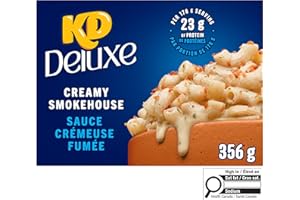 KD Deluxe Creamy Smokehouse Macaroni & Cheese Kit with Toppings, 356 g Box