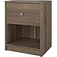 Tvilum 1 Drawer 1 Shelf Nightstand Nighstand, 14.92 in x 11.85 in x 19.06 in, Gray